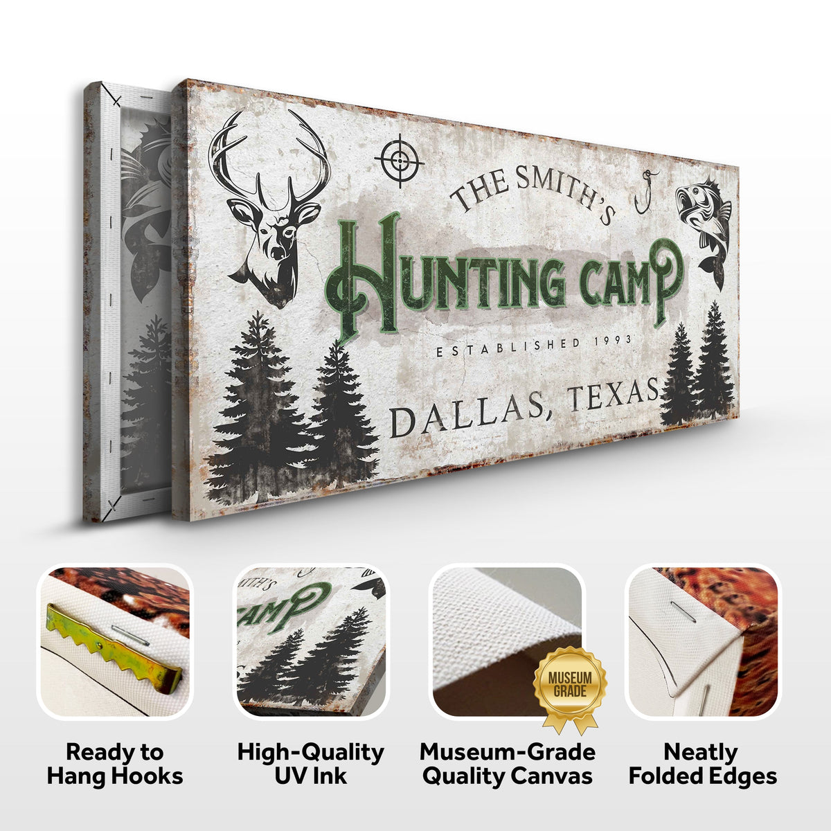 Rustic Fishing And Hunting Sign- Outdoor Cabin Decor