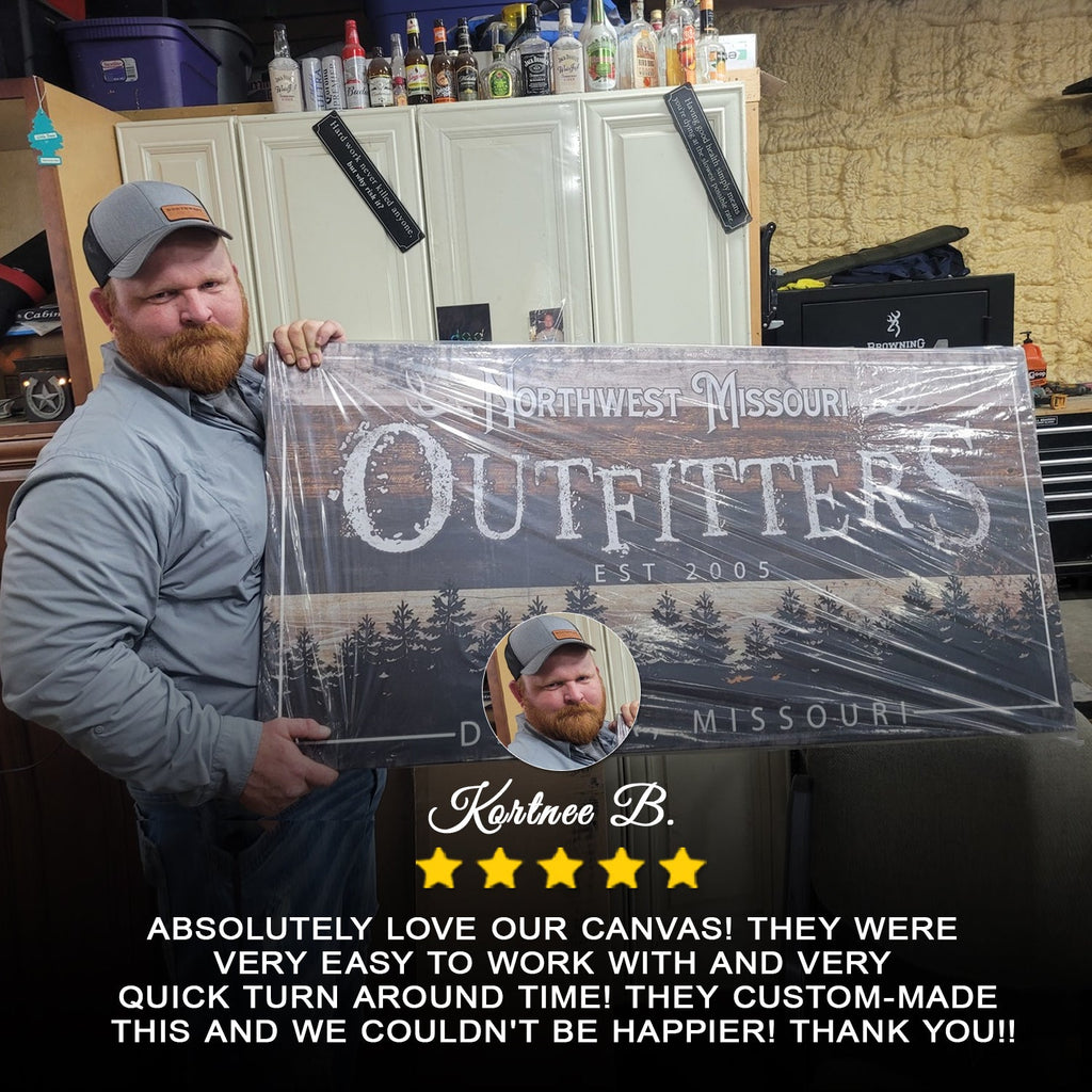 Rustic Fishing And Hunting Sign- Outdoor Cabin Decor