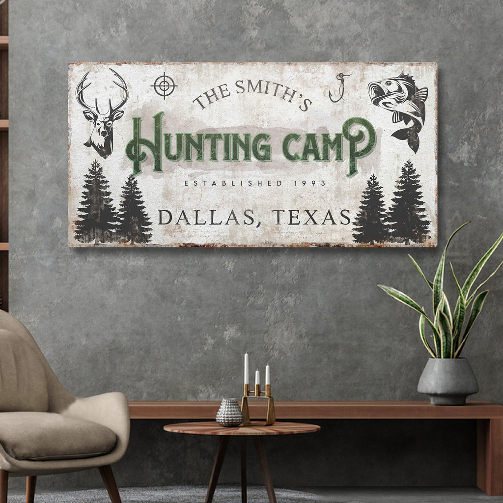 Rustic Fishing And Hunting Sign- Outdoor Cabin Decor